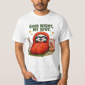Good Night My Spot Honey Badger Camping Design T-Shirt