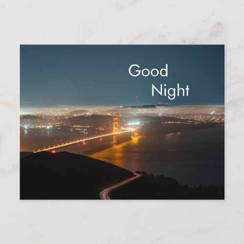good night postcard