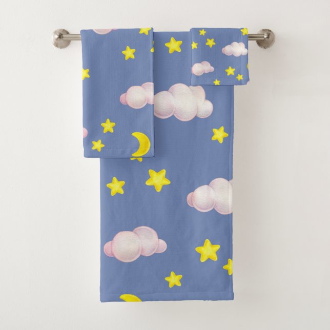 Good Night Sky Bath Towel Set (Insitu)