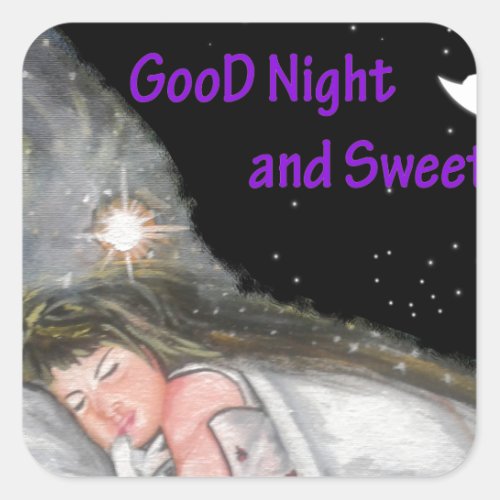 Good Night Square Sticker