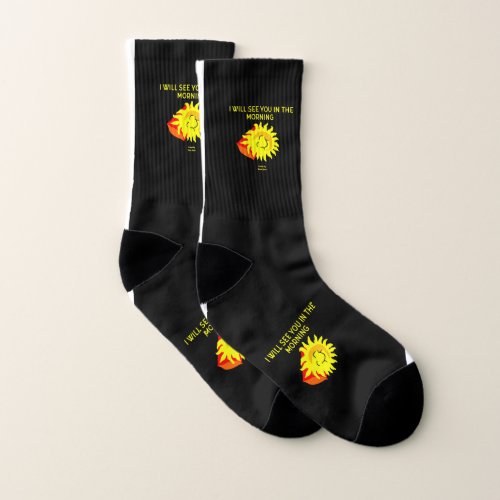 Good Night Sun Large Mens And Womens Socks