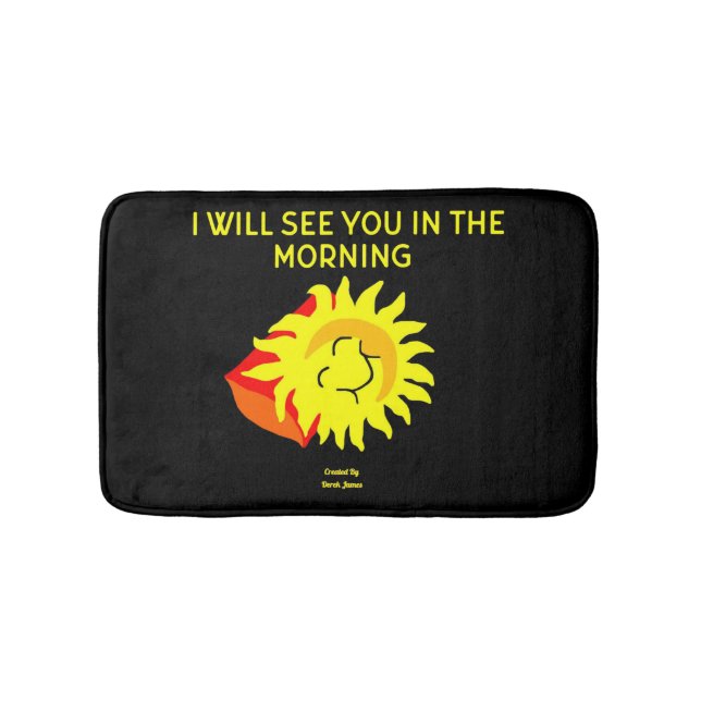Good Night Sun Small Bath Mat (Front)