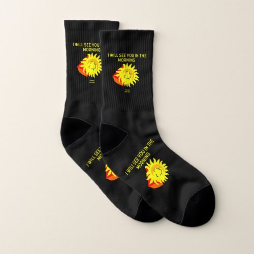 Good Night Sun Small Mens And Womens Socks