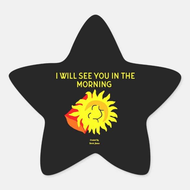 Good Night Sun Star Sticker (Front)