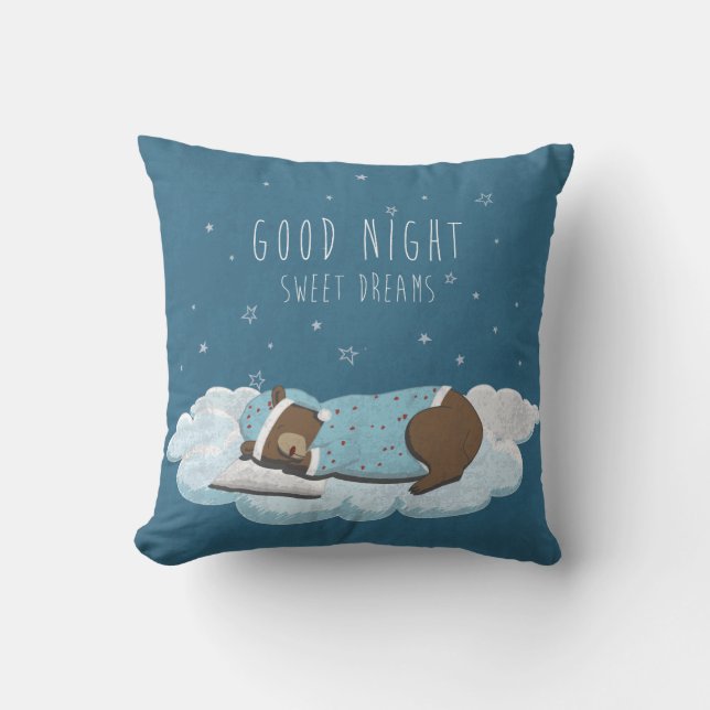 Good night sweet dreams throw pillow (Front)