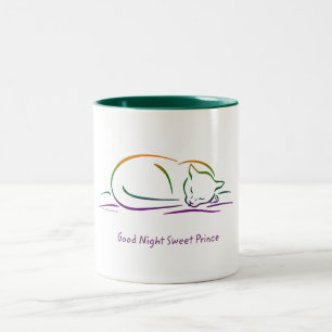 Good Night Sweet Prince (Cat) Two-Tone Coffee Mug