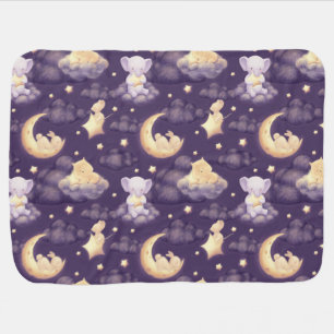 Good Night With Cute Sleepy Baby Animal Blanket