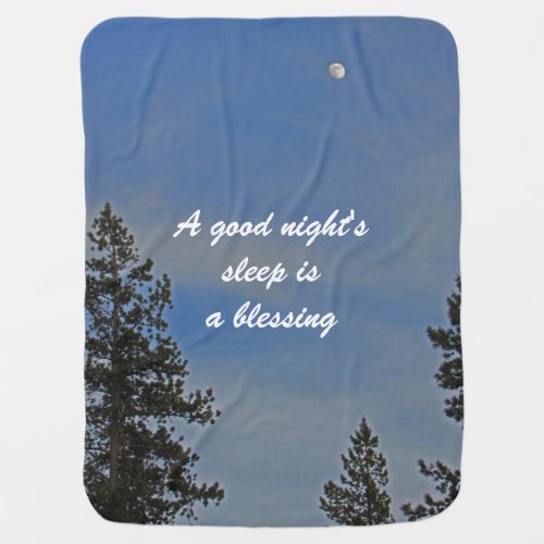Good Nights Sleep is Blessing Twilight Sky Moon Baby Blanket