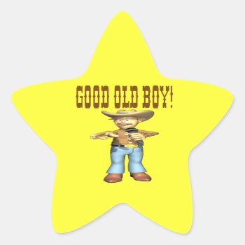 Good Old Boy Star Sticker by HowTheWestWasWon at Zazzle