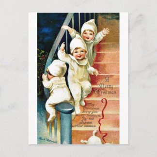 Good Old Christmas Holiday Postcard