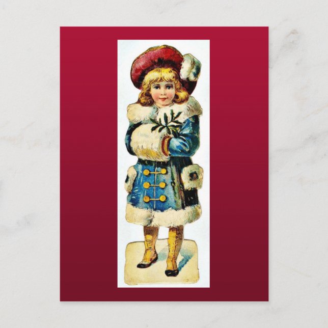 Good Old Christmas Holiday Postcard (Front)