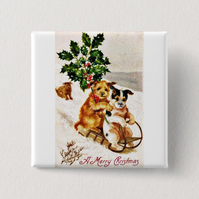 Good Old Christmas Pinback Button (Front)