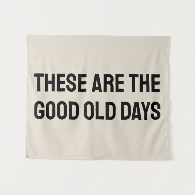 Good Old Days Tan Boy Room Playroom Nursery Wall Tapestry (Front (Horizontal))