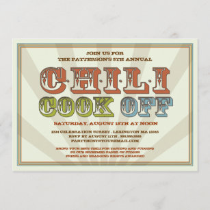 Good Old Fashioned Chili Cook Off Party Invitation