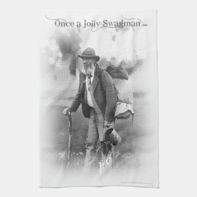 Good Old Jolly Swagman Tea Towel (Vertical)