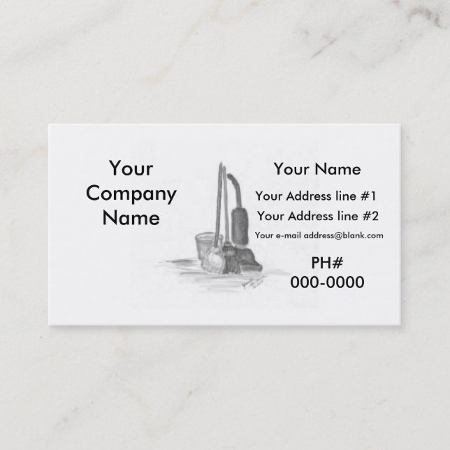 Good Ole Fashion Cleaning, Business Card template (Front)
