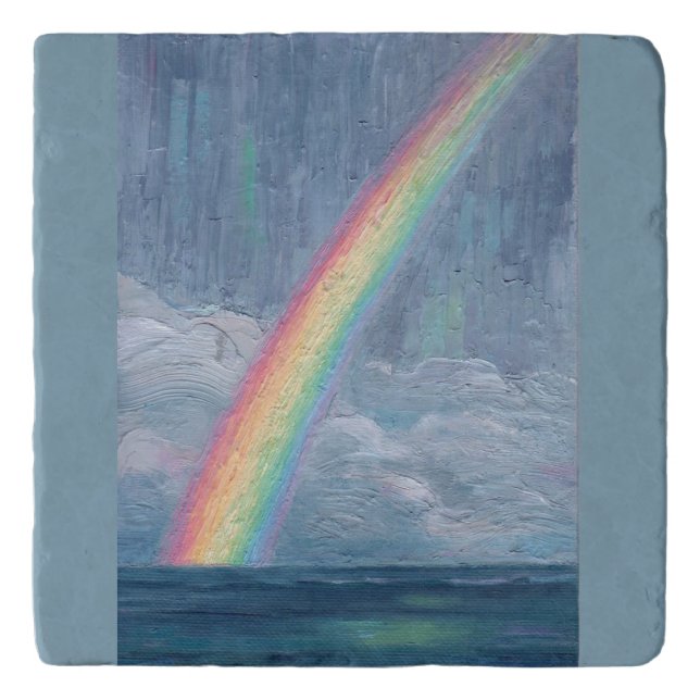 Good Omen Marble Trivet (Front)