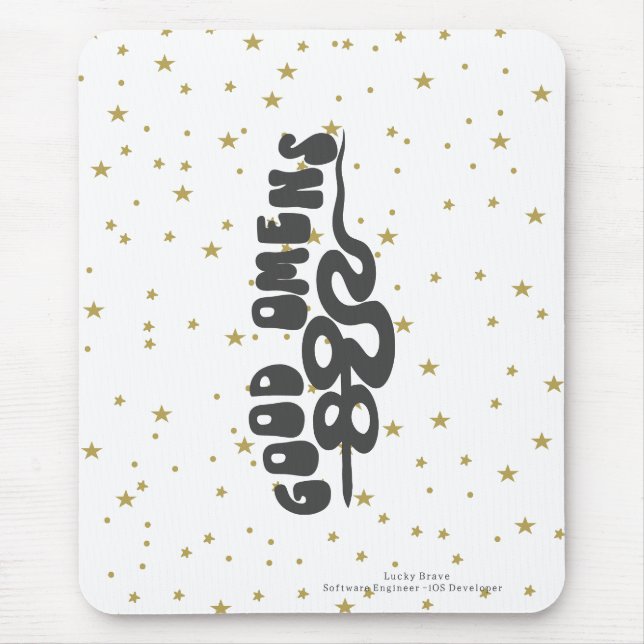 Good Omens Serpent Mouse Pad (Front)