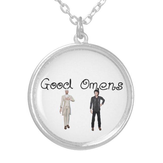 Good Omens Silver Plated Necklace (Front)