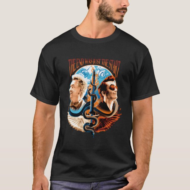 Good Omens - The End Was Just The Start T-Shirt (Front)