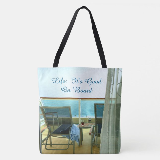 Good On Board Custom Nautical Tote Bag (Front)