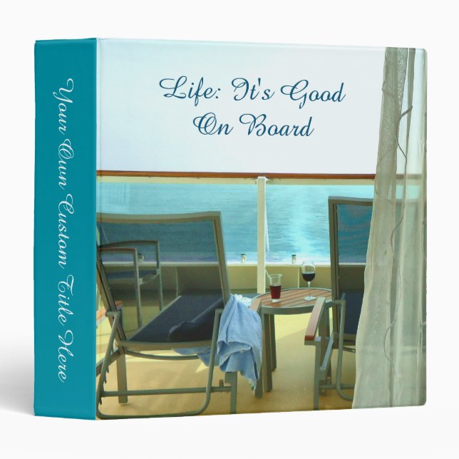 Good On Board Personalized 3 Ring Binder (Front/Spine)