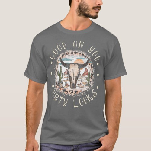 Good On You Dirty Looks Leopard Mountains Cactus B T_Shirt