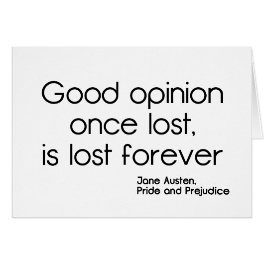 Good Opinion (Front Horizontal)