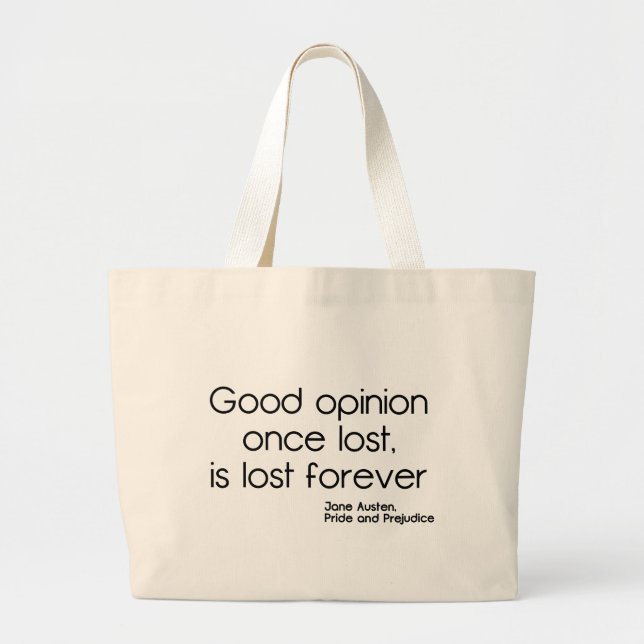Good Opinion Large Tote Bag (Front)