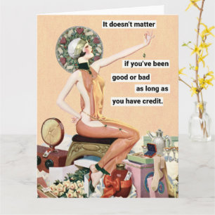 Good or Bad Retro Humor Greeting Card