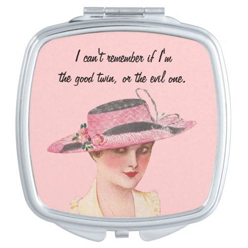 Good or Evil Twin Compact Mirror