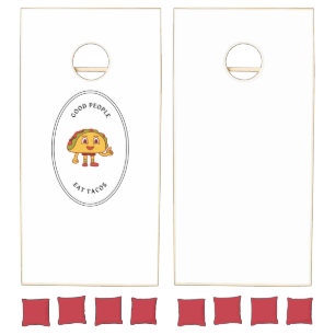 Good people eat tacos cornhole set