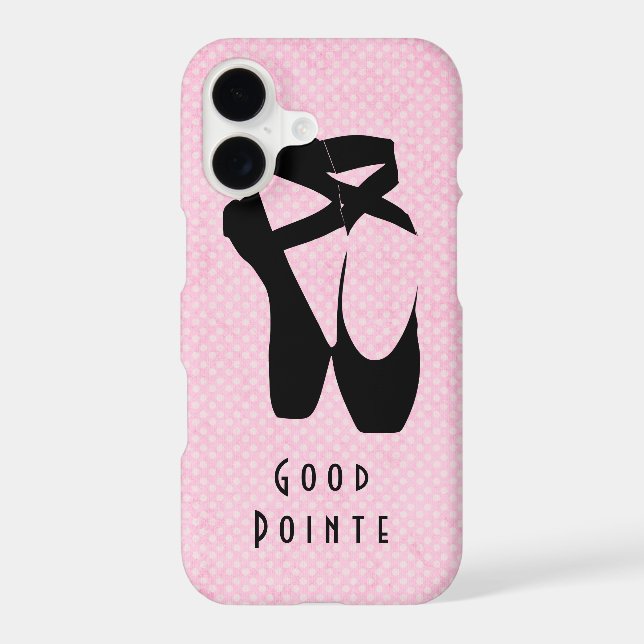 Good Pointe Black Ballet Shoes En Pointe Iphone Case (Back)