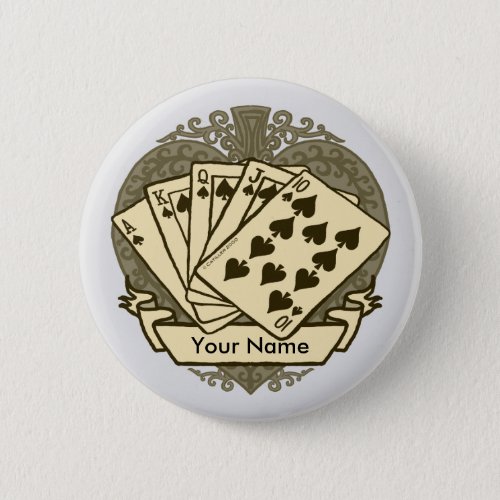 Good Poker Hand custom name  button