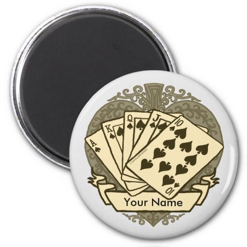 Good Poker Hand custom name magnet