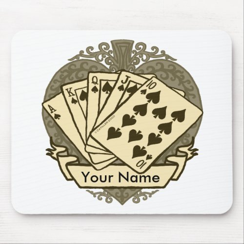 Good Poker Hand custom name mouse pad