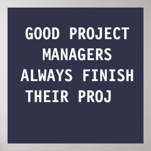 Good Project Managers Funny Famous PMO Quote Poster