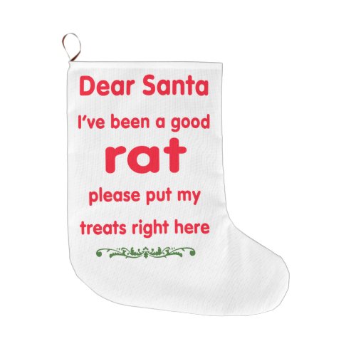 good rat large christmas stocking
