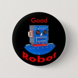 Good Robot Blue Pinback Button