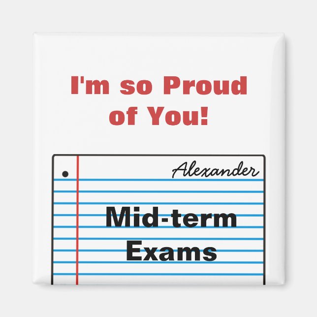 Good Schoolwork Personalized Magnet MM16gN (Front)
