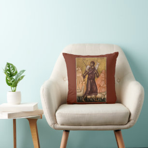Good Shepherd Icon l Orthodox Faith  Throw Pillow