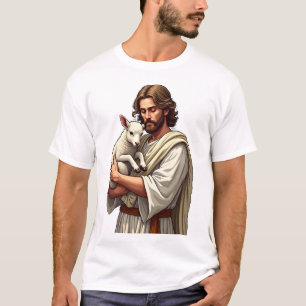 Good Shepherd Jesus Vintage Engraving Tee
