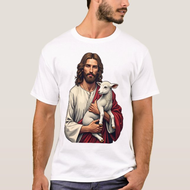 Good Shepherd Jesus Vintage Engraving Tee 2 (Front)