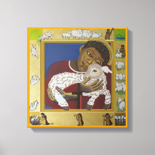 Good Shepherd Lost Sheep Icon  Canvas Print