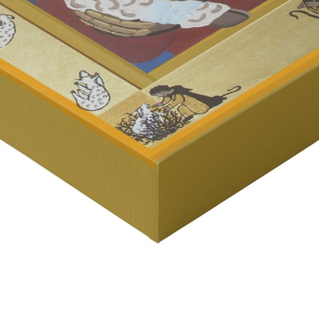 Good Shepherd Lost Sheep Icon  Faux Canvas Print (Corner)