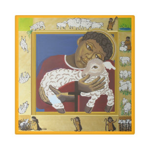 Good Shepherd Lost Sheep Icon  Metal Print