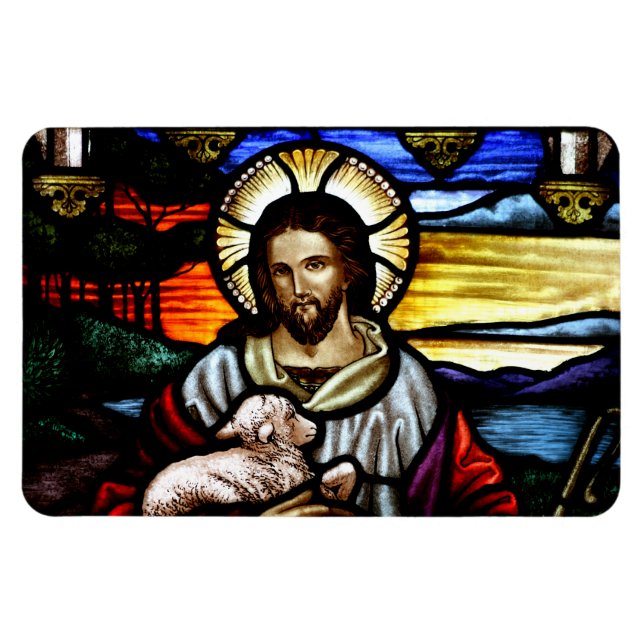 Good Shepherd Stained Glass Magnet (Horizontal)