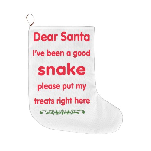 good snake large christmas stocking