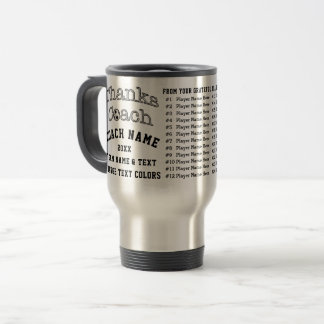 Good Soccer Gifts for Coaches, ALL Player's Names Travel Mug
