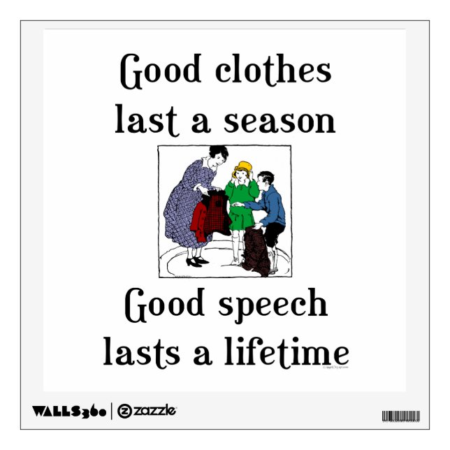Good Speech Grammar Teacher Wall Decal (Front)